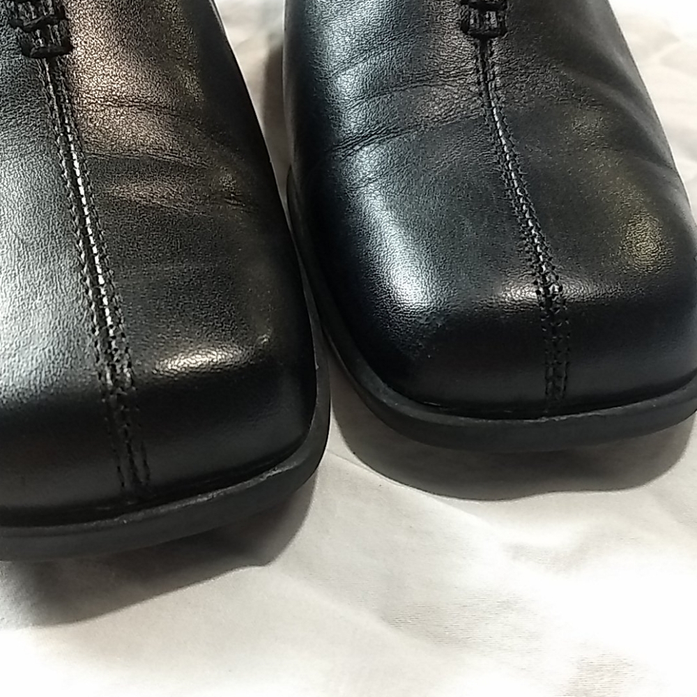 Strictly Comfort Black Leather Loafer Shoes - Picture 6 of 9
